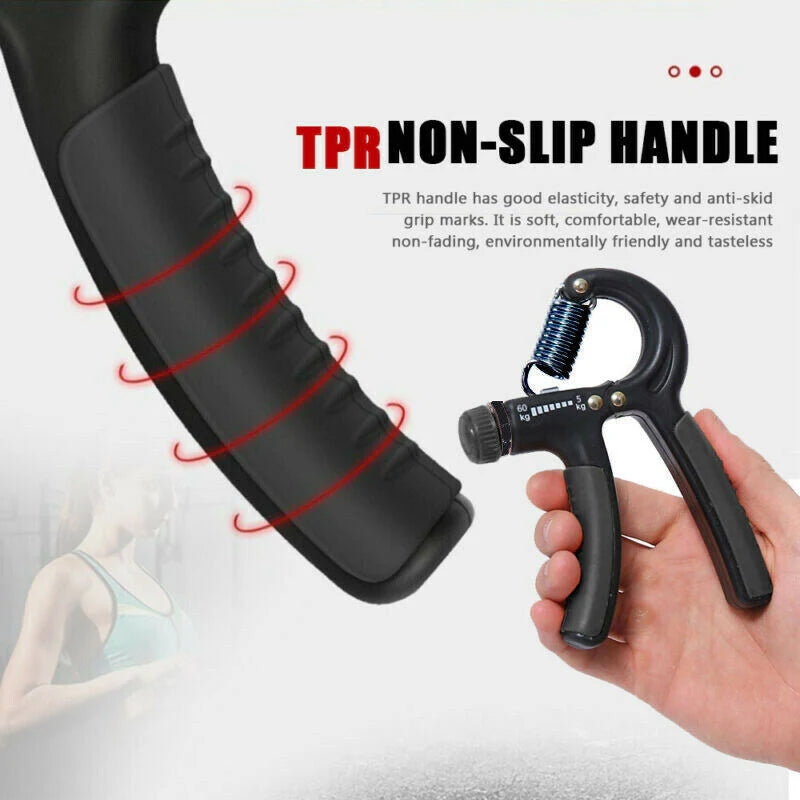 Hand Grip Adjustable Trainer Gripper Strengthener Gym Strength Exerciser Adjustable Heavy Gripper Fitness Hand Exerciser Grip Wrist Training Increase Strength Spring Finger Pinch Carpal Expander