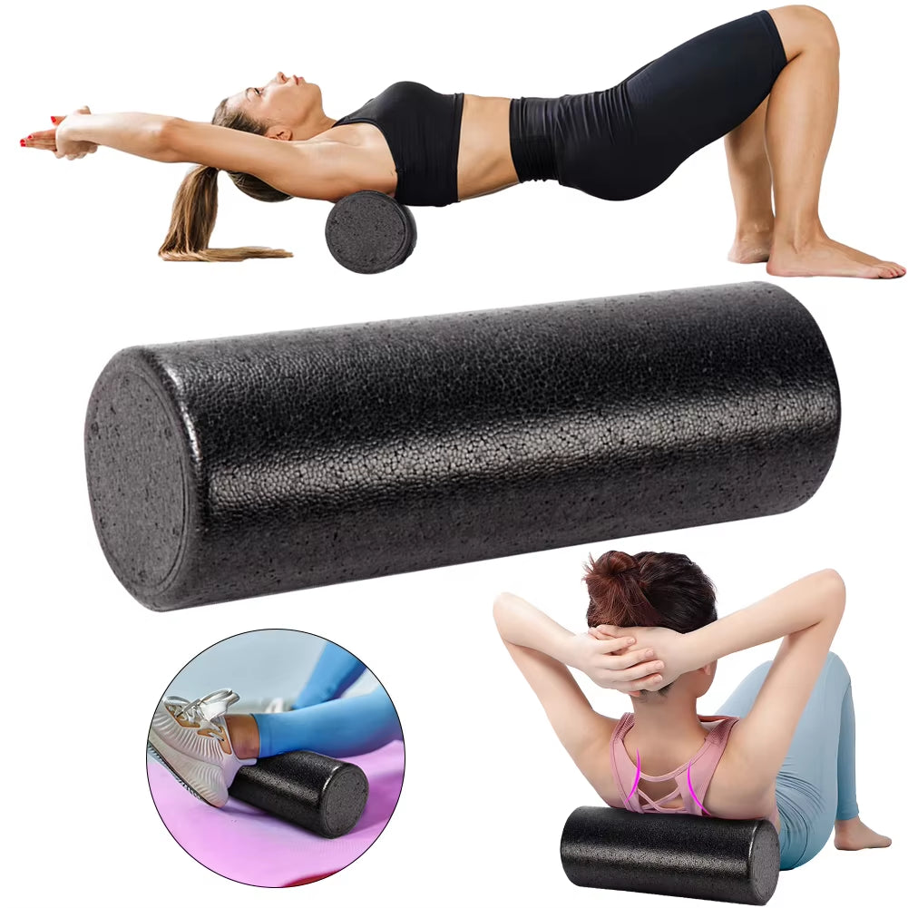 12 Inch Solid Core Back Foam Roller High-Density round Foam Roller Deep Tissue Massager for Exercise Massage Muscle Recovery