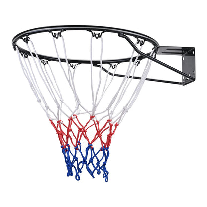 VEVOR Basketball Rim, Wall Door Mounted Basketball Hoop, Heavy Duty Q235 Basketball Flex Rim Goal Replacement with Net and Double Spring, Standard 18 Indoor Outdoor Hanging Hoop for Kids Adults